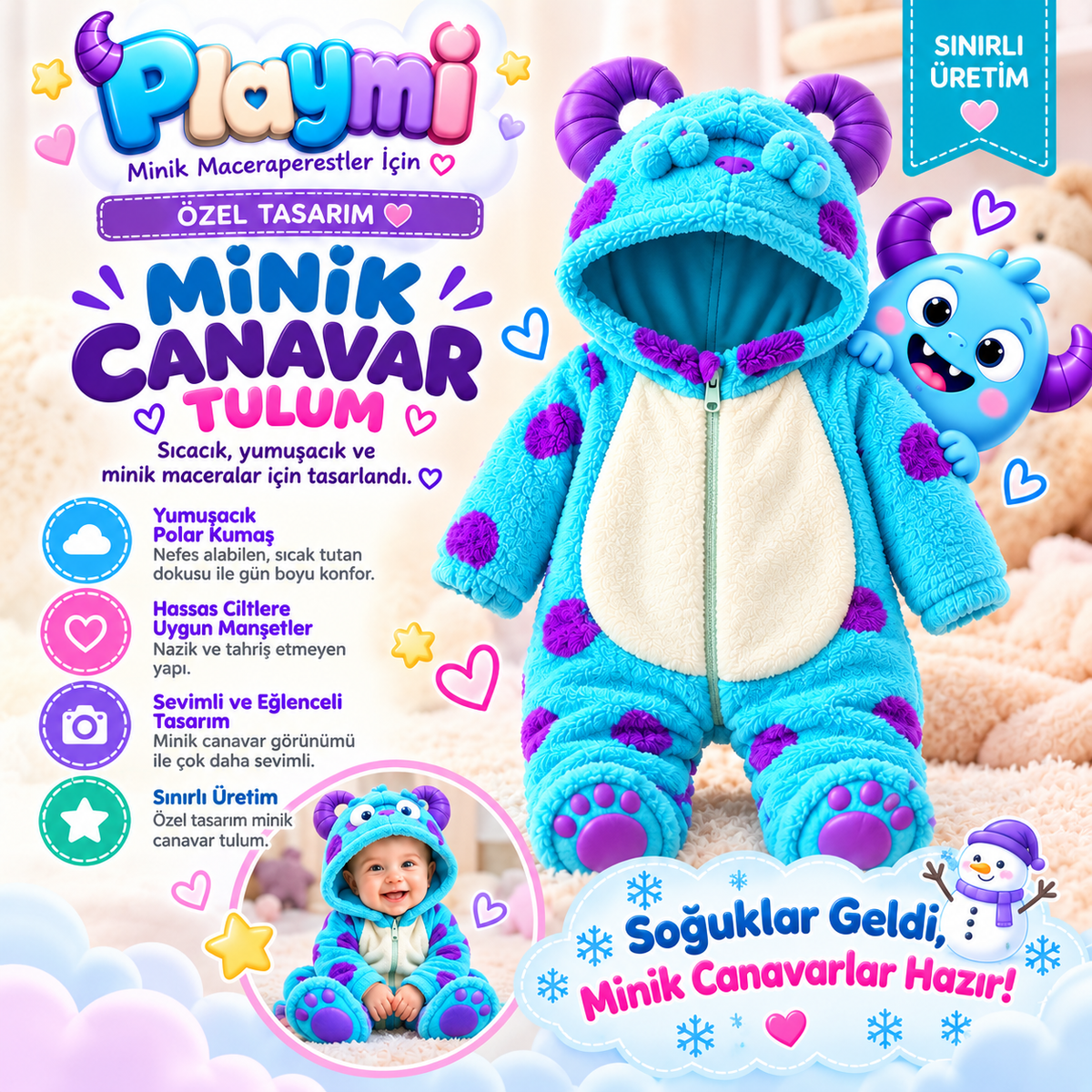Eğlenceli Hayvan Peluş Tulumu