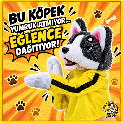 Boksör Husky Peluş Oyuncak